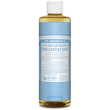 Dr. Bronner\'s Organic Pure Castile Liquid Soap Baby Unscented 16 Oz Dr. Bronner\'s Organic Pure Castile Liquid Soap Baby Unscented 16 Oz