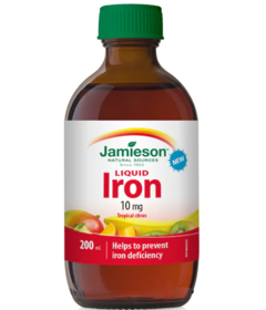 Jamieson Iron 10mg d’agrumes tropicaux liquides