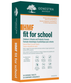 Genestra HMF Fit For School Probiotic Formula Chewable Tablets Blackcurrent