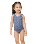 Imagine Perry Girls Classic One Piece Navy Mini Floral