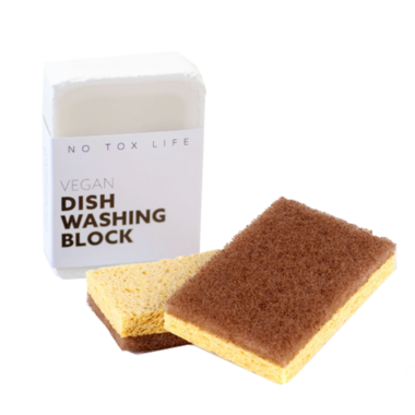No Tox Life Dish Block Bar & Walnut Scrubbing Sponges Bundle No Tox Life Dish Block Bar & Walnut Scrubbing Sponges Bundle