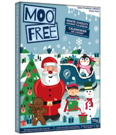 Moo Free Calendrier de l'Avent, chocolat blanc