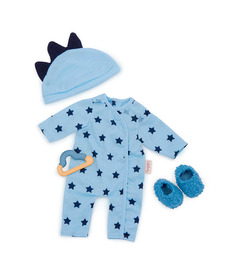 image of LullaBaby Outfit Blue PJs & Hat with sku:335100