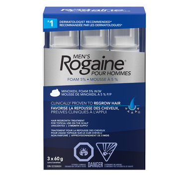 Buy Rogaine Hair Regrowth Treatment Foam for Men at  | Free Shipping  $49+ in Canada