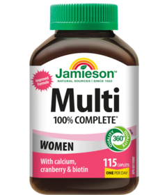 Jamieson Multivitamines 100% complètes pour les femmes