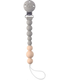 Loulou Lollipop Pacifier Clip Grey (1 count)