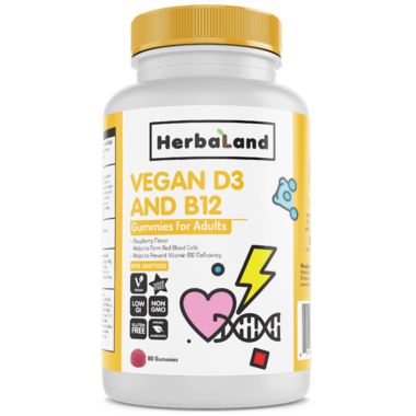 Herbaland Vitamins D3 & B12 Gummy