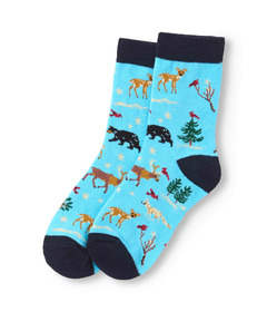 Hatley Little Blue House Kids Crew Socks Winter Wonderland