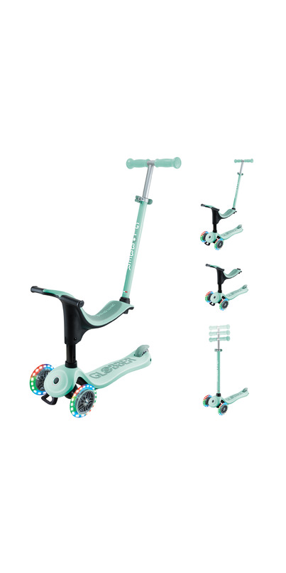 Buy Globber GO-UP Sporty Lights Scooter Mint/Dark Pistachio at