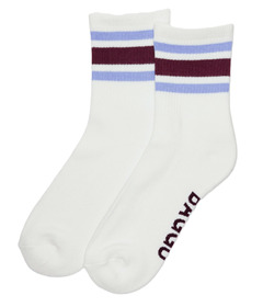 Chaussette côtelée BAGGU à rayures ivoire