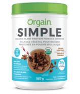 Orgain Simple Organic Plant Protein Powder Chocolate