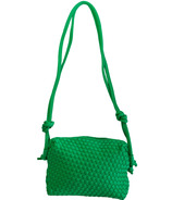 Bag & Bougie Mini sac en bandoulière tissé, vert