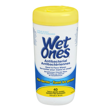 Wet Ones Antibacterial Hand & Face Wipes Wet Ones Antibacterial Hand & Face Wipes