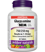 Webber Naturals Glucosamine NEM, 750/250 mg