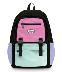 Headster Kids Colorblock Backpack Candy Crushed Flushed Pink