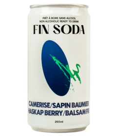 Fin Soda Non Alcoholic Cocktail Haskap Berry & Balsam Fir