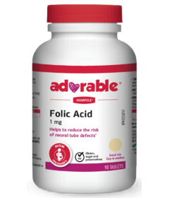 Wampole Adorable Folic Acid 1mg