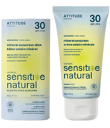 ATTITUDE Sensitive Skin Mineral Unscented SPF30 Bundle