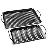 Outset Non-Stick Grilling and BBQ Grid Set Black