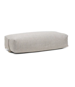 b, Halfmoon Linen Rectangular Bolster Natural