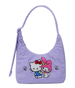 BAGGU Mini Nylon Shoulder Bag Embroidered Hello Kitty & Melody