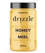 Arroser le miel d'un filet de miel brut doré