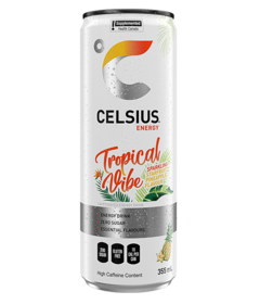 Celsius Energy Drink Tropical Vibe Sparkling Starfruit Pineapple