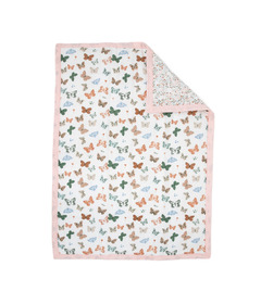 image of Little Unicorn Cotton Muslin Toddler Comforter Butterflies with sku:341096