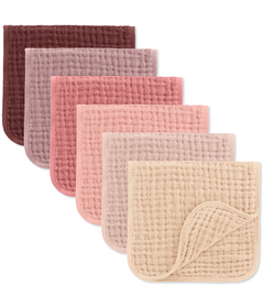 Comfy Cubs Muslin Burp Cloths Pack Multi Pinks