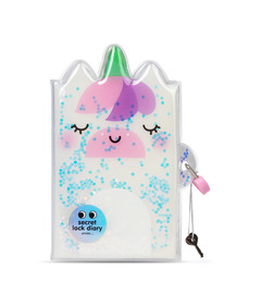 Pango Unicorn Glitter Locking Diary