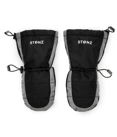 image of Stonz Kids Snow Mitts Black-Grey with sku:115251