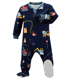 ZippyJamz Footed Sleeper Built with Love Construction