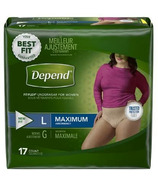 Depend FIT-FLEX Incontinence Underwear Women Maximum Absorbency Large Large