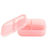 Bumkins Silicone Bento Box 3 Section Pink Jelly