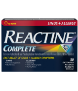 Reactine Complete Sinus + Allergies à libération prolongée