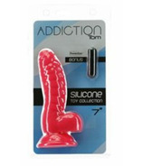 Addiction 100% Silicone Collection Tom 7 Hot Pink with Bonus Bullet 