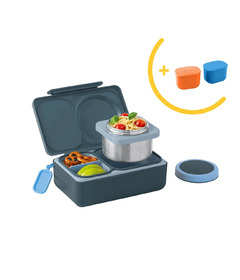 OmieLife OmieBox UP Bento Box Graphite + Dip Bundle