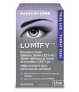 Bausch & Lomb Lumify Redness Reliever Eye Drops Trial Size (gouttes pour les yeux qui atténuent les rougeurs)