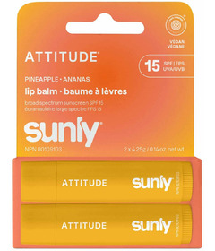 ATTITUDE Sunly Lip Balm Duo SPF 15 Pinneapple