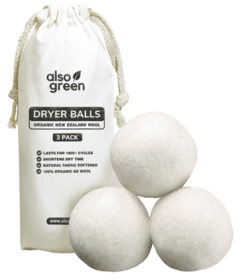 Also Green Reusable Wool Dryer Balls