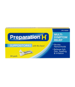 Preparation H Suppositories with Bio-Dyne 