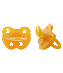 Hevea Rubber Pacifier with Symmetrical Teat Pack Natural