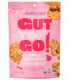 Rawcology Gut To Go Probiotic Bites Apple Cinnamon 