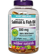 Webber Naturals Saumon sauvage d'Alaska et huile de poisson EPA/DHA