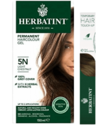 Herbatint 5N Light Chestnut Hair Colour + Touch Up Bundle