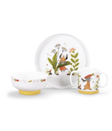 Moulin Roty Set de vaisselle en porcelaine trois petits lapins