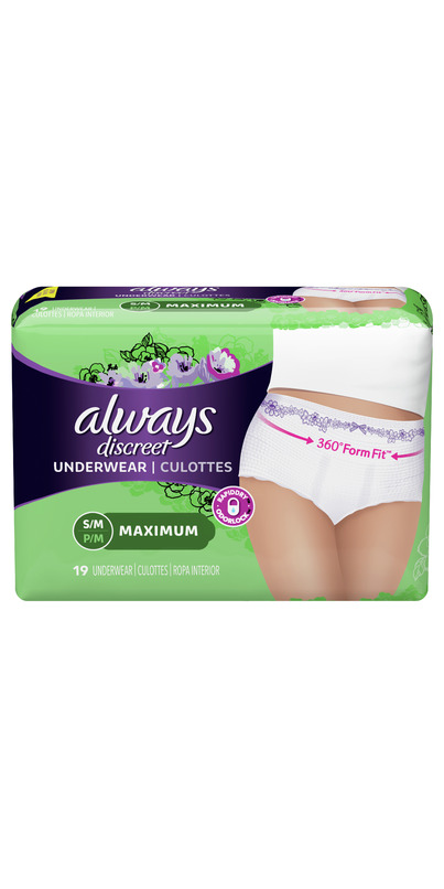Buy Always Discreet Incontinence Underwear Maximum Small / Medium