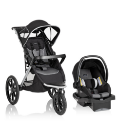 Evenflo Victory Plus Jogging Stroller Travel System Gray Scale