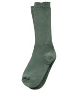 Chaussettes en coton teintées Okayok vert industriel