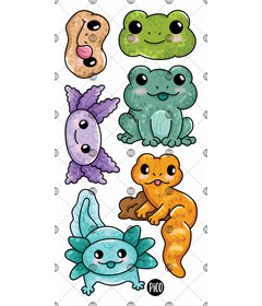 PiCO Temporary Tattoos The Axolotl + The Frog